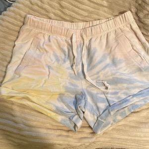 PINK boyfriend tie dye shorts